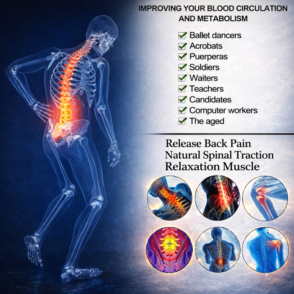 Multi-Level Adjustable Spine Deck Back Stretcher – Lumbar Support & Natural Pain Relief Device