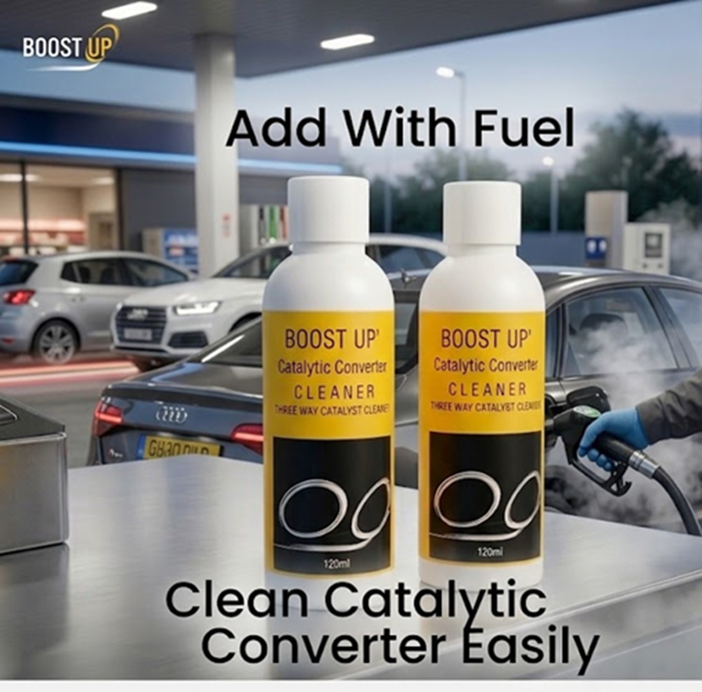 Boost Up Catalytic Converter Cleaner – Engine & Fuel System Cleaner for Better Mileage and Performance (100 ml) (Pack of 2)